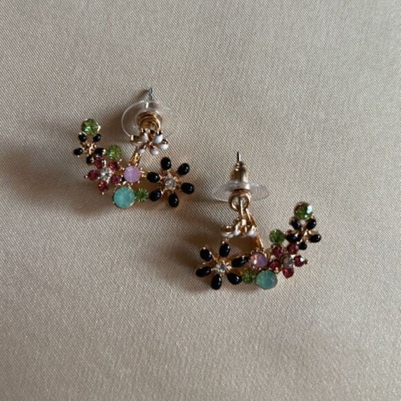 boho flower earrings A526 - Picture 2 of 5